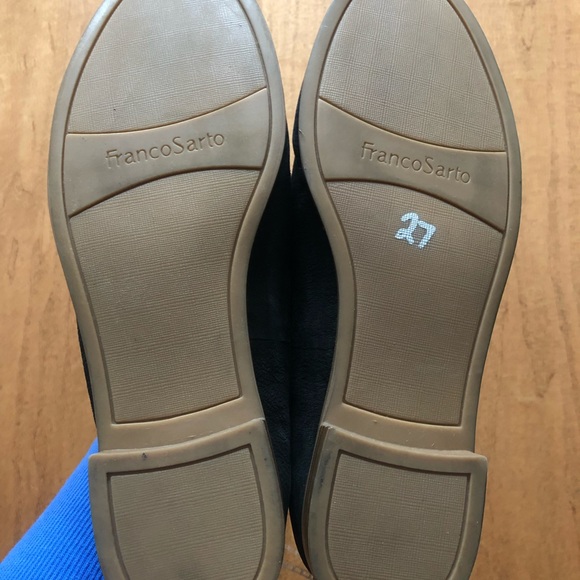 Franco Sarto Size 6 1/2 Black Suede Mules - Picture 2 of 3